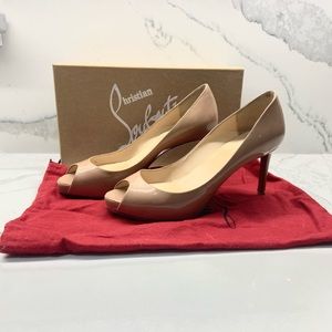 Christian louboutin peep toe heels